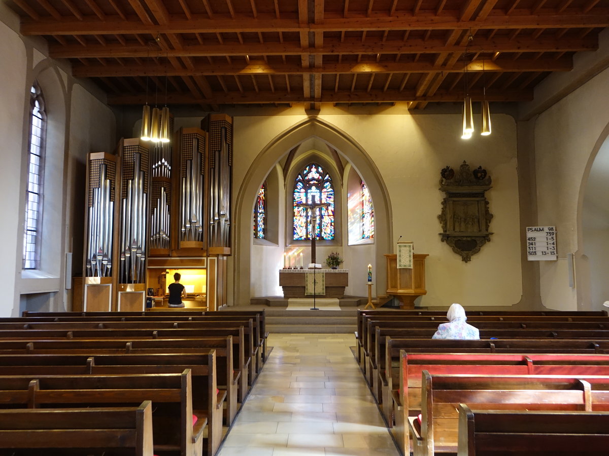 Merklingen, Innenraum der Ev. Pfarrkirche St. Remigius (01.07.2018)