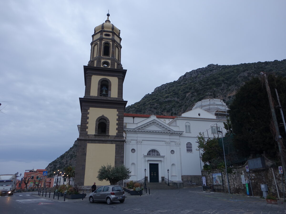 Meta, Basilika Santa Maria del Lauro an der Piazza Madonna del Lauro, erbaut ab 1569 (25.02.2023)