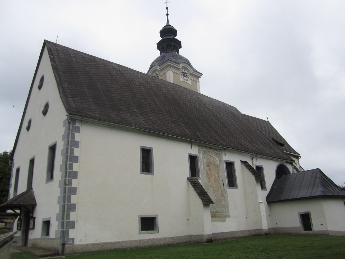Metnitz, Pfarrkirche St. Leonhard, erbaut im 15. Jahrhundert (01.10.2013)