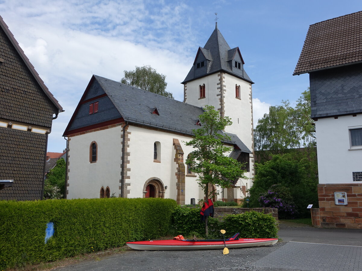 Michelbach, evangelische St. Martin Kirche, erbaut um 1200 (17.05.2022)