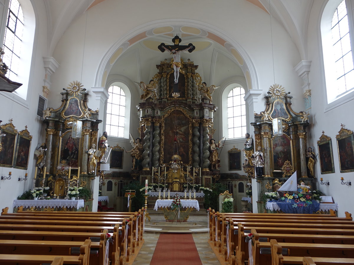 Michelsneukirchen, barocke Altre in der kath. St. Michael Kirche (05.06.2017)