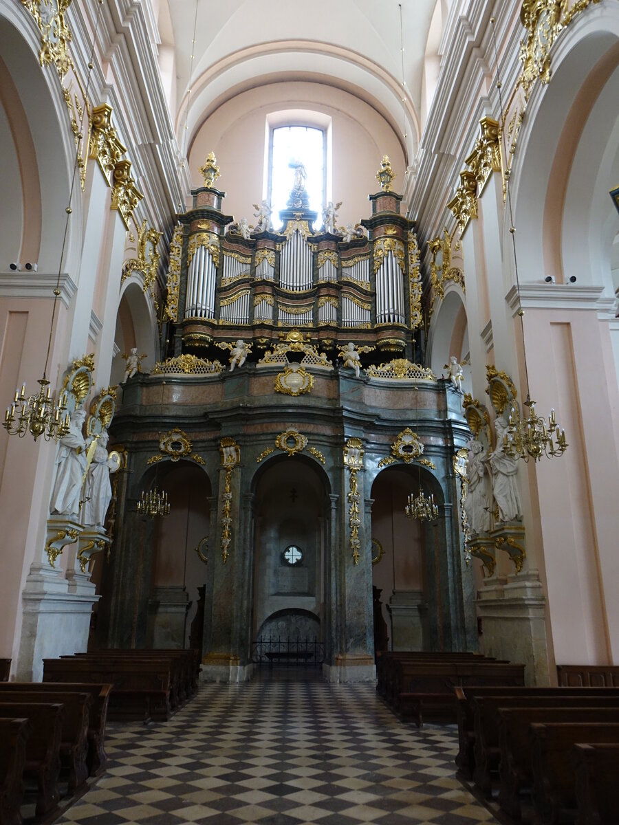 Miechow, Orgelempore in der Klosterkirche Hl. Grab (13.09.2021)