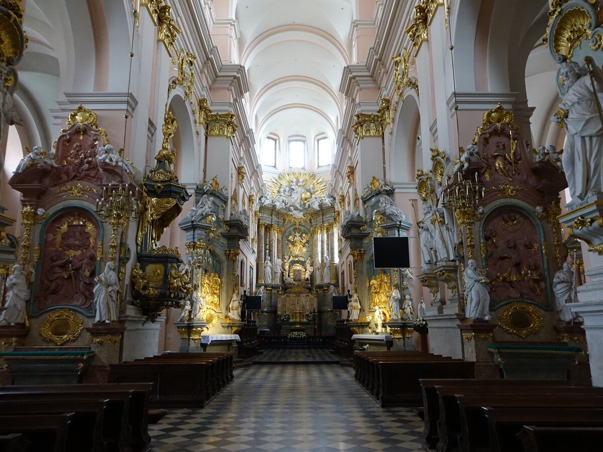 Miechow, sptbarocke Ausstattung in der Klosterkirche Hl. Grab (13.09.2021)