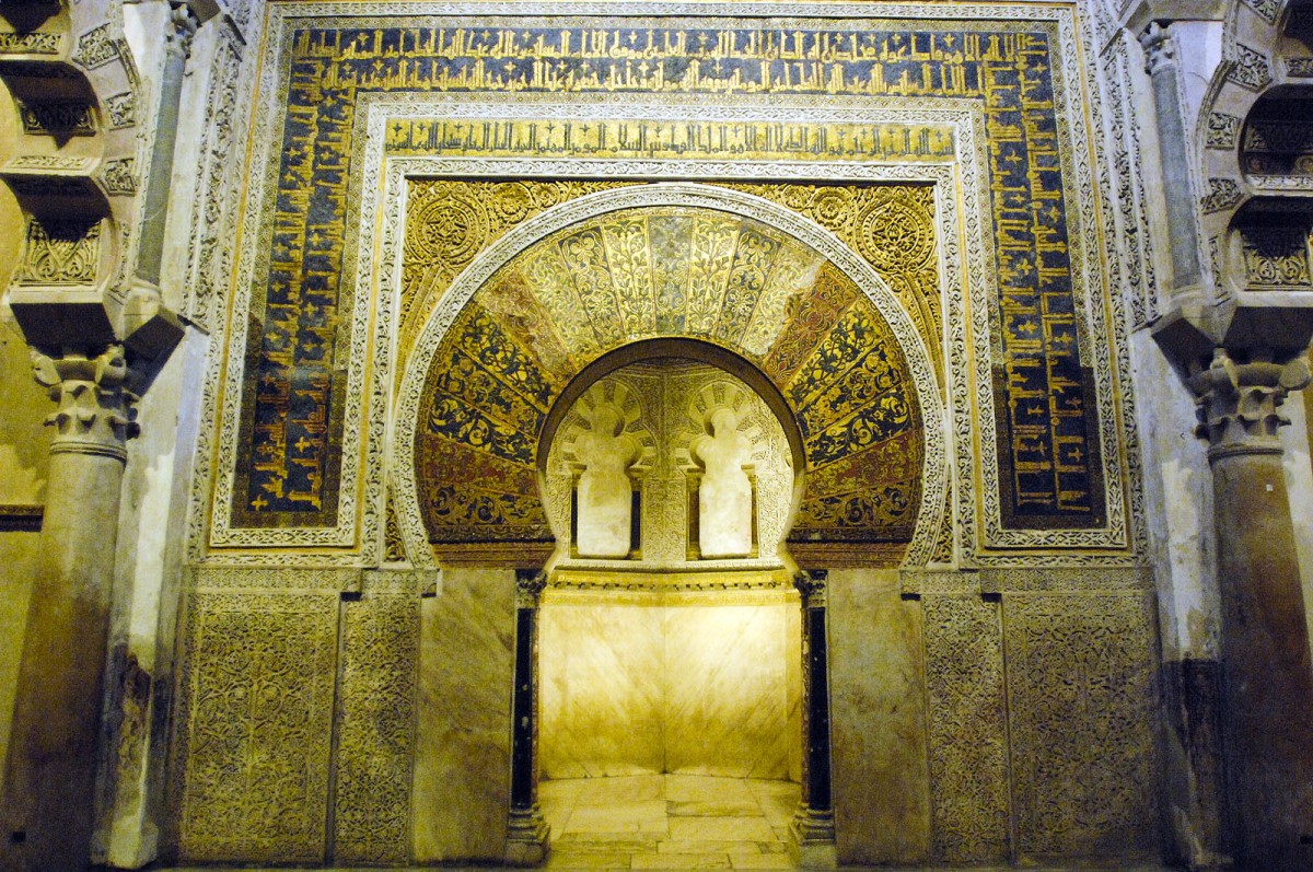 Mihrab der Moschee in Mezquita-Catedral von Crdoba. Aufnahme: Juli 2014.
