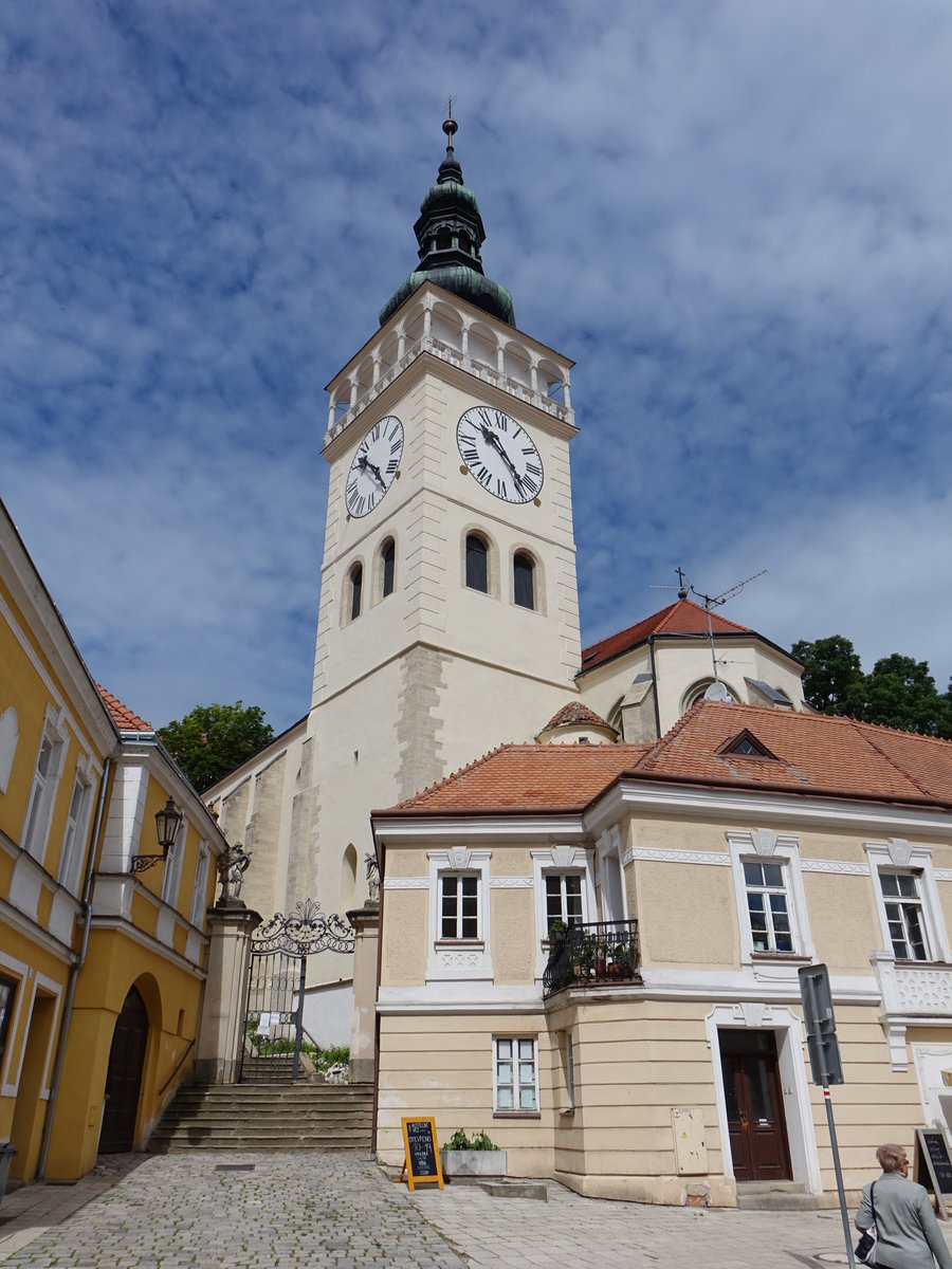 Mikulov/ Nikolsburg, Probsteikirche St. Wenzel, erbaut im 16. Jahrhundert (31.05.2019)