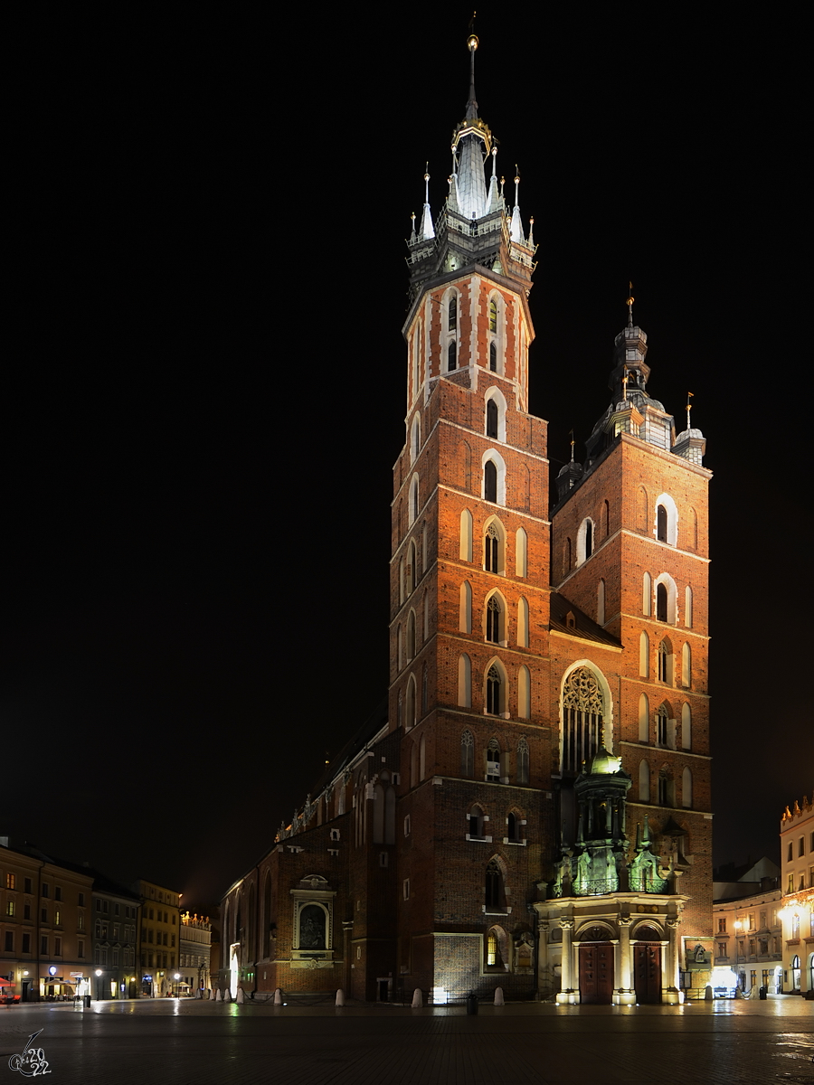 Mit dem Bau der Marienbasilika in Krakau wurde am Ende des 13. Jahrhunderts begonnen. (Mrz 2014)