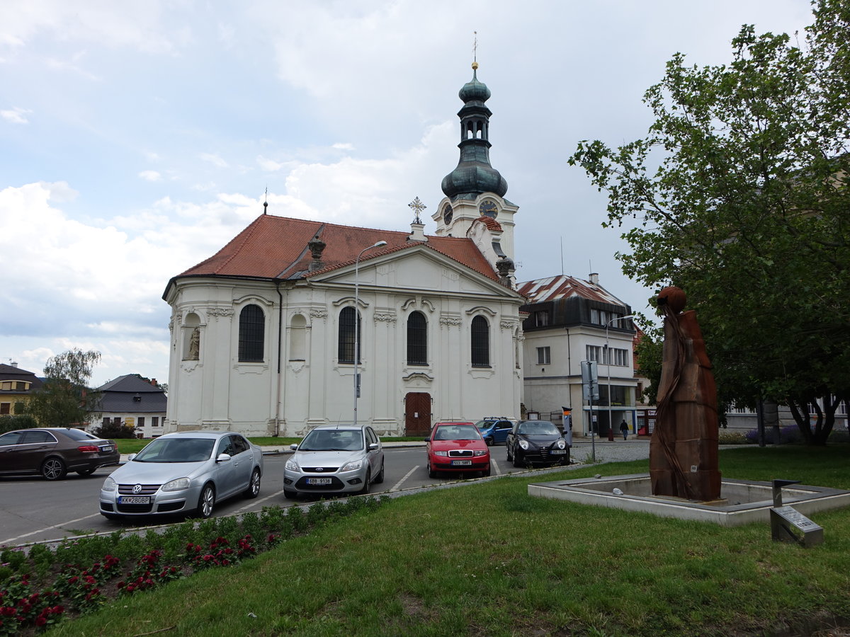 Mlada Boleslav / Jungbunzlau, Pfarrkirche St. Johannes Nepomuk, erbaut um 1727 (28.06.2020)