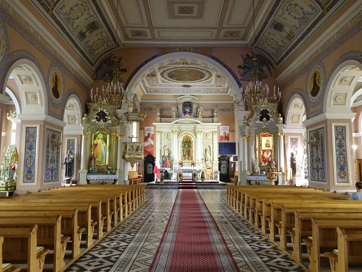 Mlawa / Mielau, Innenraum der Pfarrkirche Hl. Dreifaltigkeit (05.08.2021)