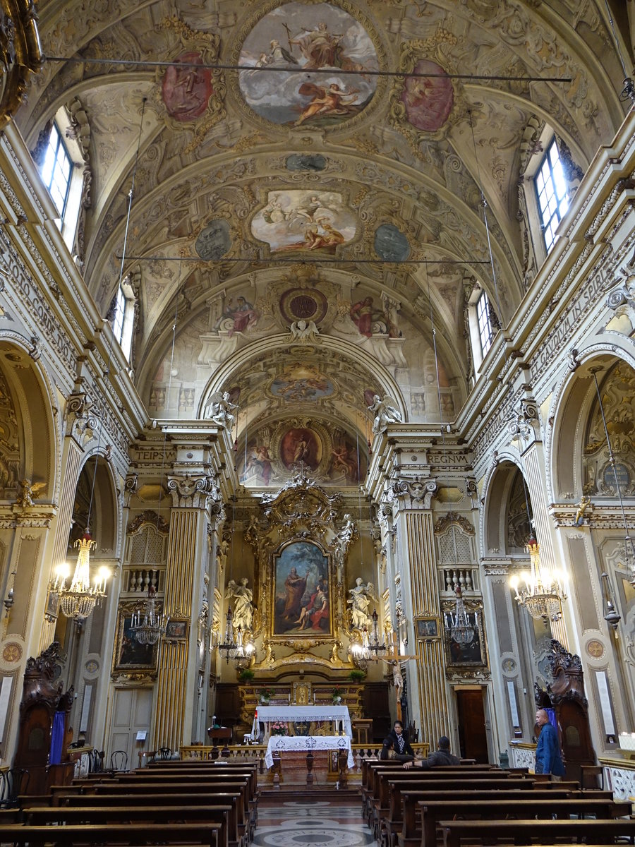 Modena, barocker Innenraum der St. Barnaba Kirche (09.10.2016)