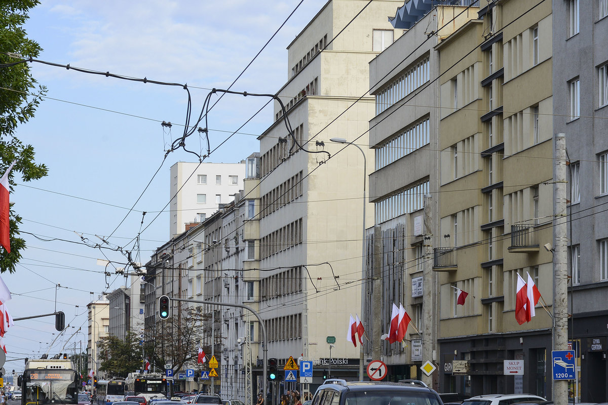 Moderne Architektur an der Ulica Starowiejska in Gdynia (Gdingen). Aufnahme: 15. August 2019. Aufnahme: 15. August 2019.