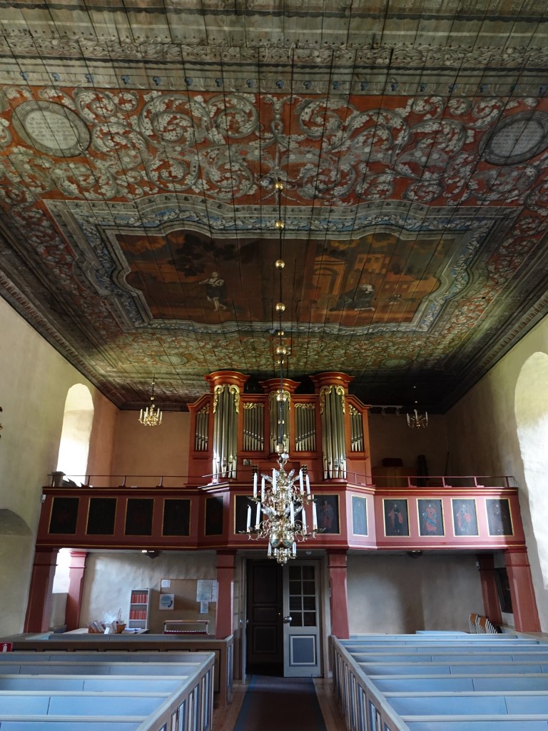 Mlltorp, Orgel in der ev. Kirche, erbaut von Smiths Orgelbyggeri (16.06.2015)