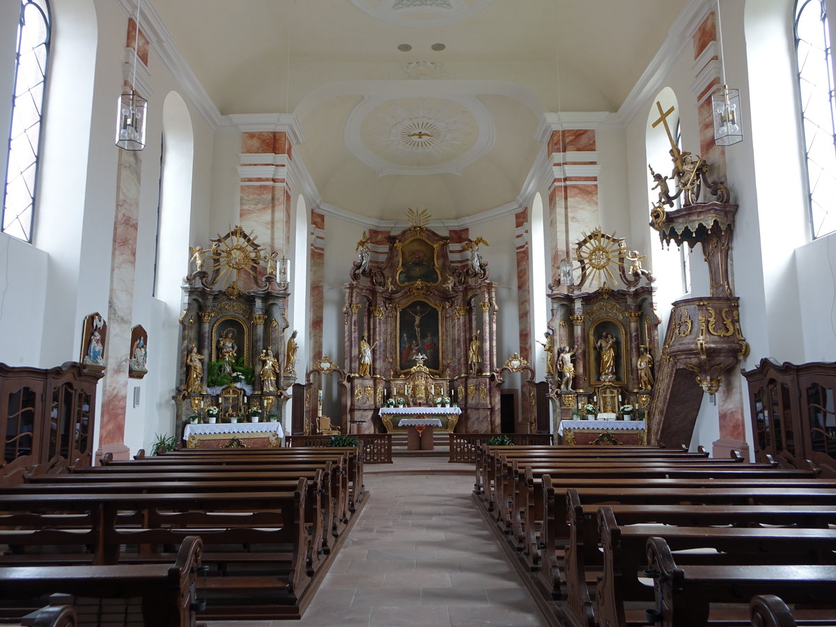 Mmlingen, barocke Altre in der alten St. Martin Kirche (13.05.2018)
