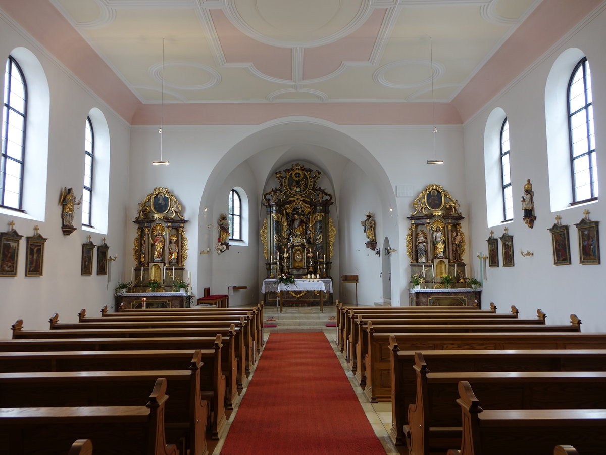 Mrsdorf, barocke Altre in der Pfarrkirche St. Blasius (05.03.2017)