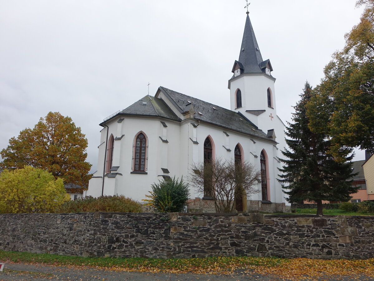 Mschlitz, Pfarrkirche St. Severus, erbaut bis 1877 (18.10.2022)