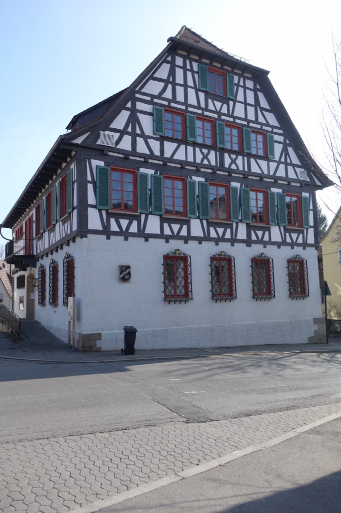 Mssingen, Rathaus von 1567, im Untergescho Kornhaus und Kelter (19.02.2015)