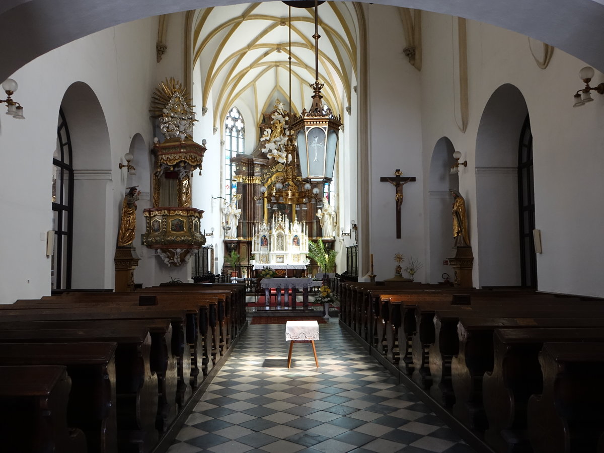 Mohelnice / Mglitz, Innenraum der Dekanatskirche St. Thomas (01.08.2020)