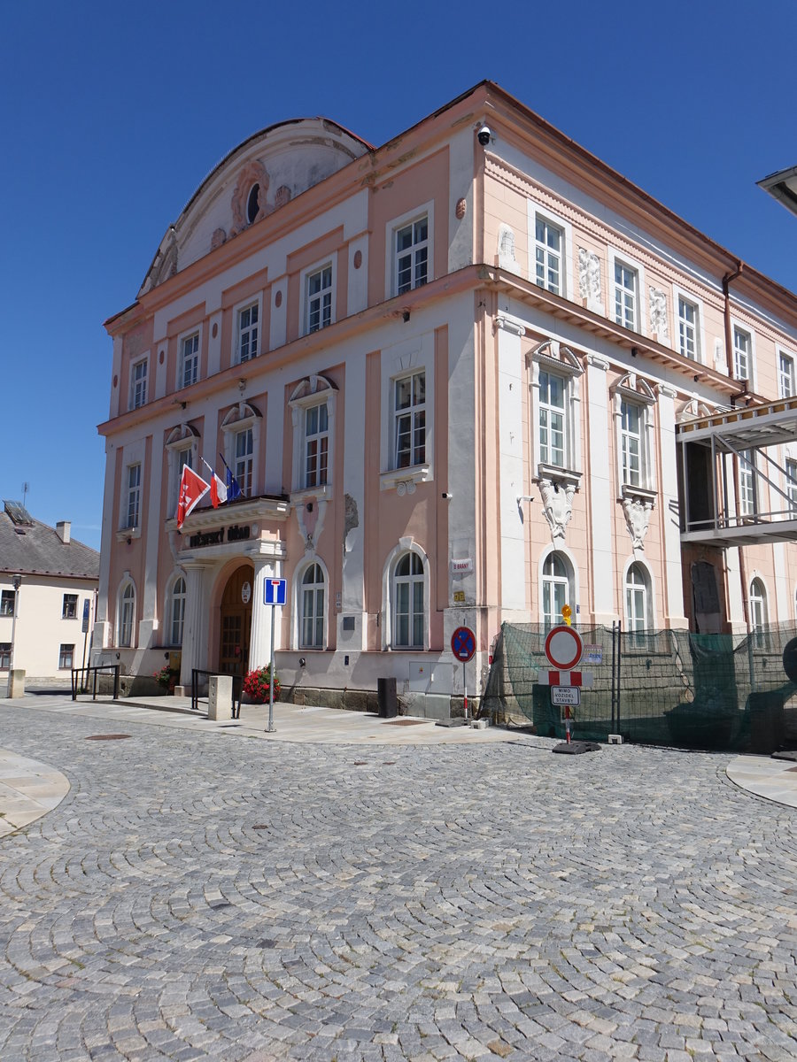 Mohelnice / Mglitz, Rathaus am Namesti Svobody (01.08.2020)