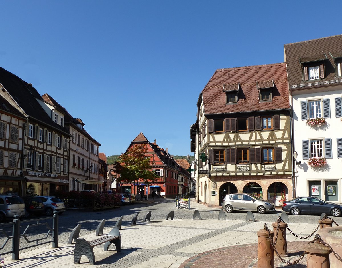 Molsheim, Blick vom Marktplatz in die Rue Jenne, Sept.2015