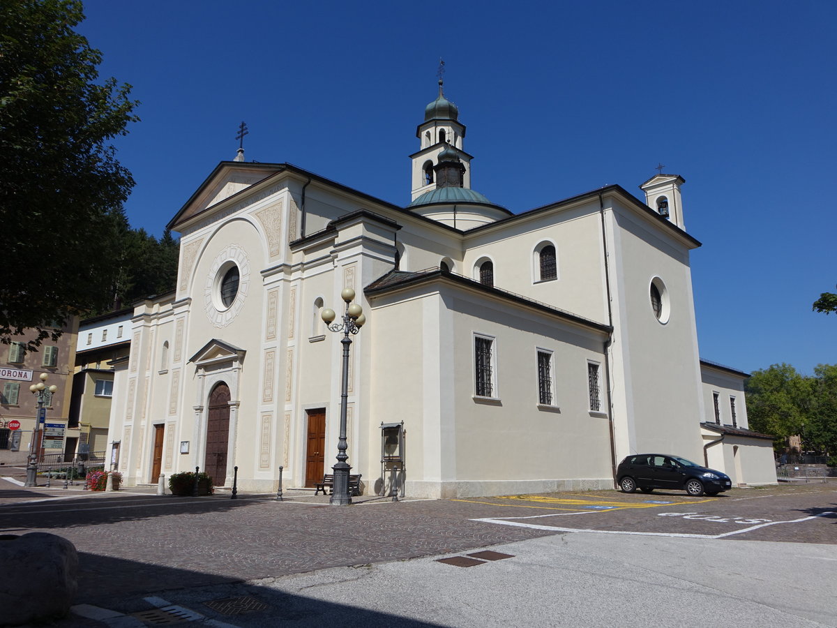 Montagnaga di Pine, Wallfahrtskirche St. Anna, erbaut von 1730 bis 1740 durch Antonio Brusinelli (16.09.2019)