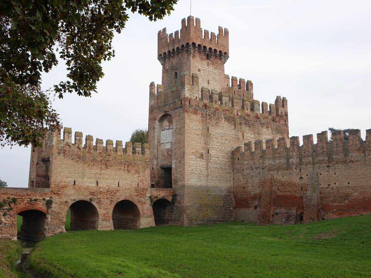 Montagnana, Castello degli Alberi, erbaut im 14. Jahrhundert (29.10.2017)