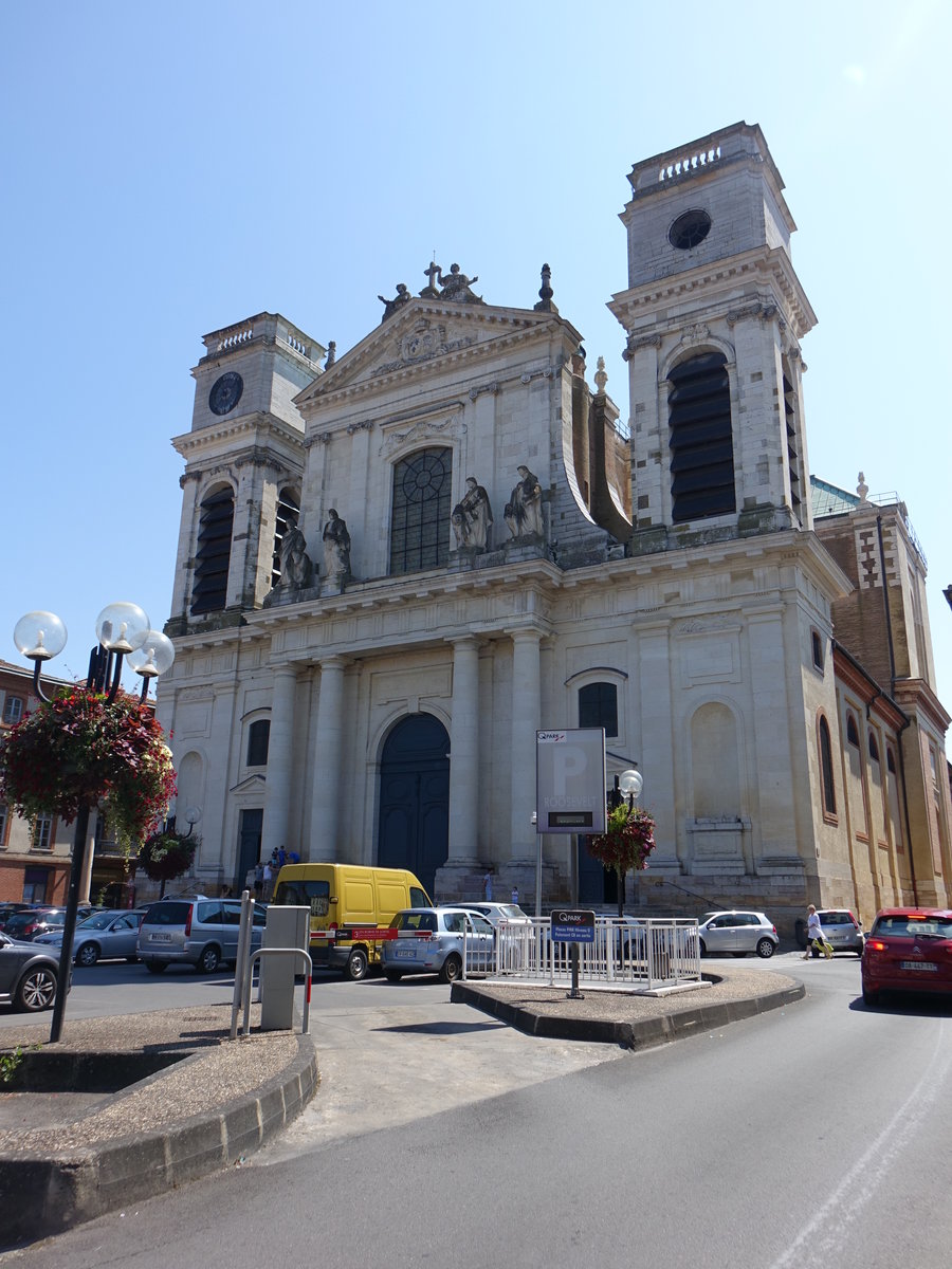 Montauban, Kathedrale Notre-Dame, erbaut im 17. Jahrhundert durch Robert de Cotte und Francois L Orbay (29.07.2018) 