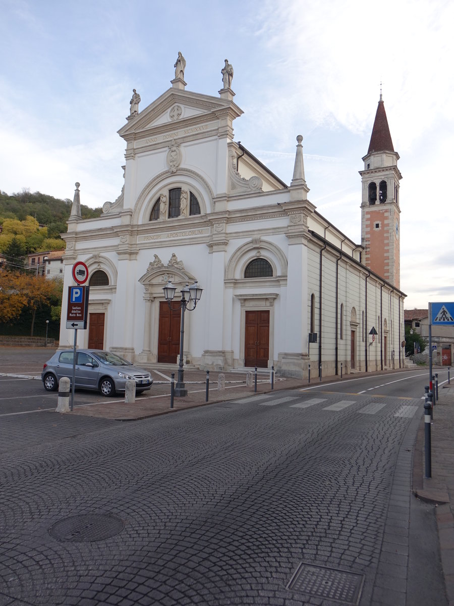 Montecchio Maggiore, Pfarrkirche San Pietro, erbaut bis 1504 (28.10.2017)