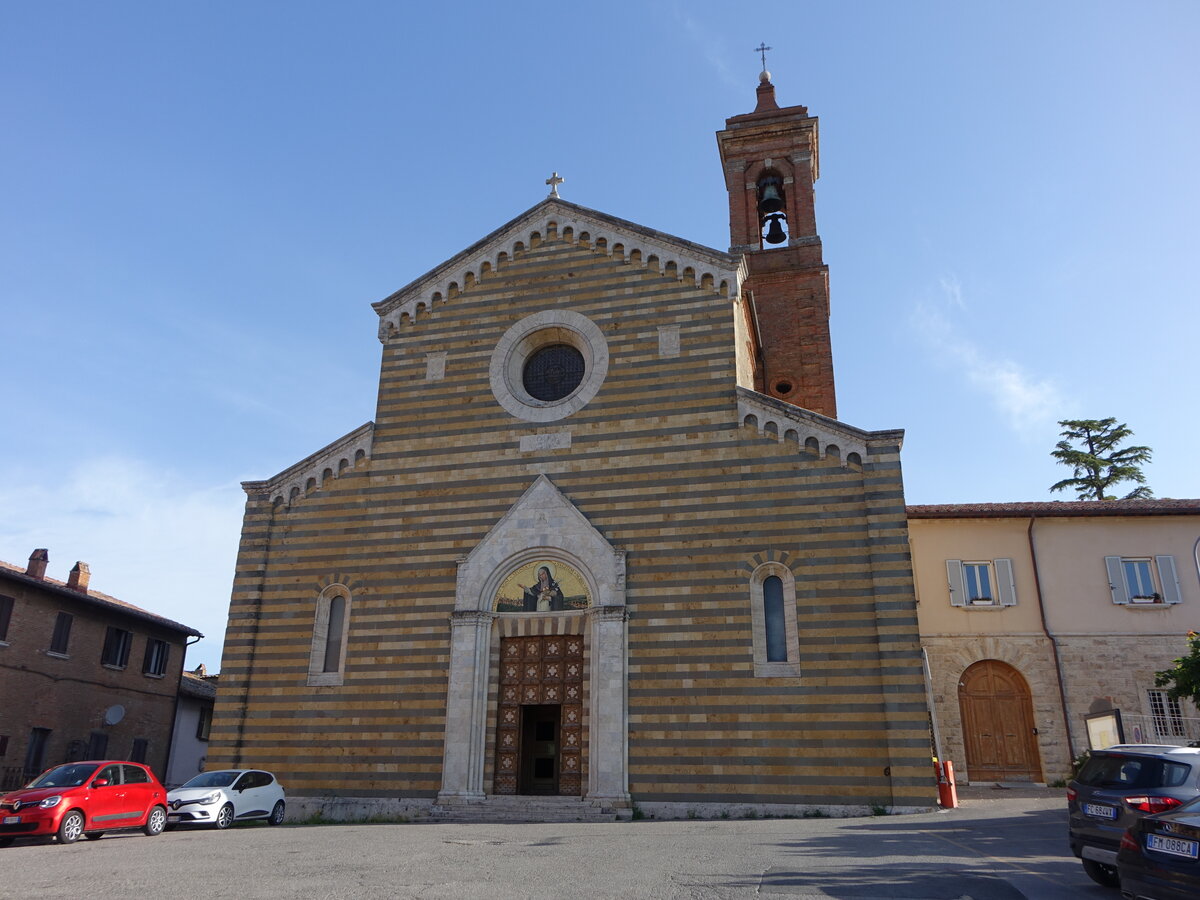 Montepulciano, Pfarrkirche St. Agnese, erbaut von 1268 bis 1317 (21.05.2022)