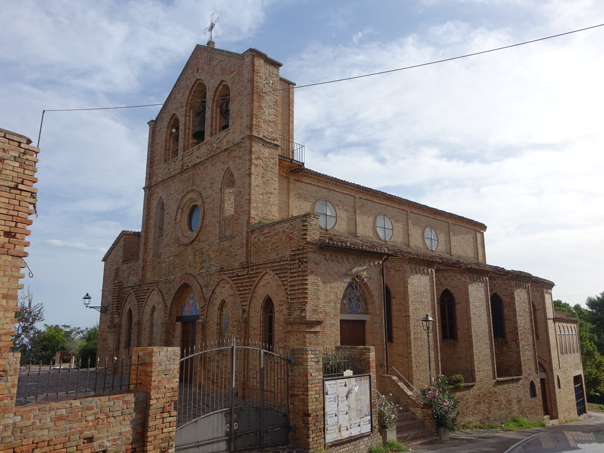 Montone, Pfarrkirche St. Maria Assunta, erbaut ab 1582 (16.09.2022)