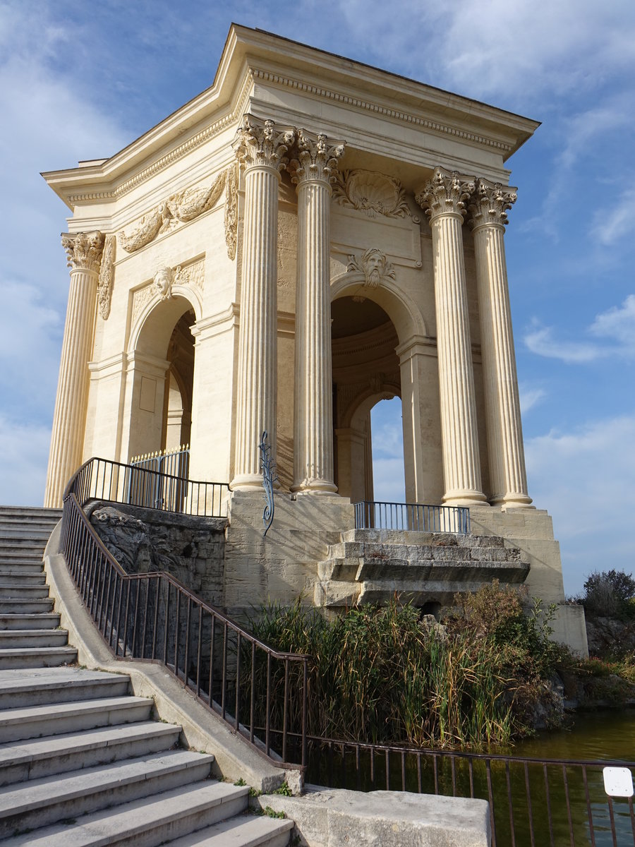 Montpellier, Le Chateau de Eau an der Promenade du Peyrou (28.09.2017)