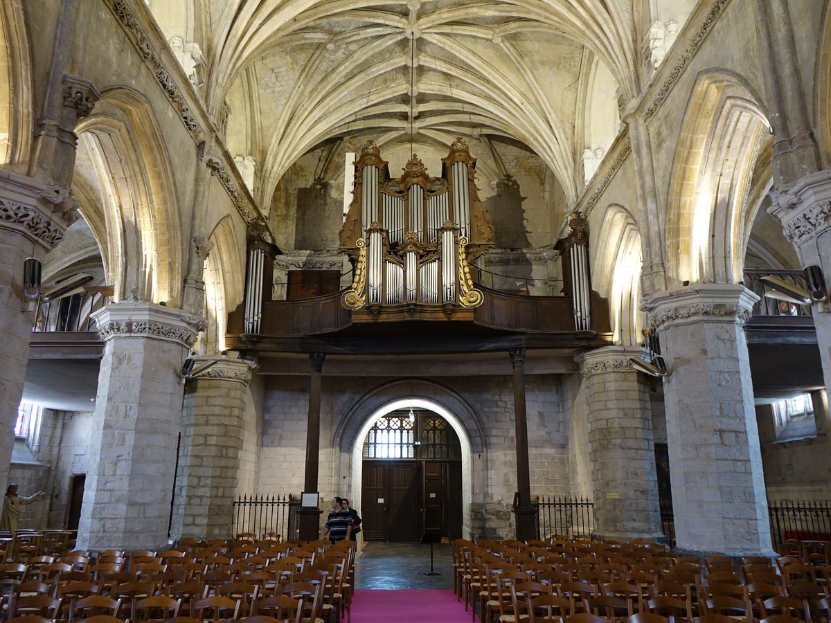Montreuil-sur-Mer, Orgelempore in der St. Saulve Kirche (14.05.2016)