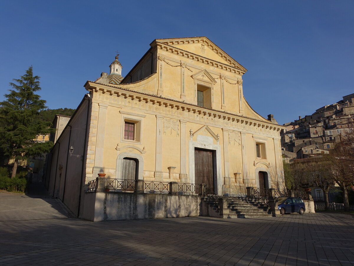 Morano Calabro, barocke Pfarrkirche St. Maria Magdalena, erbaut im 16. Jahrhundert (06.04.2024)