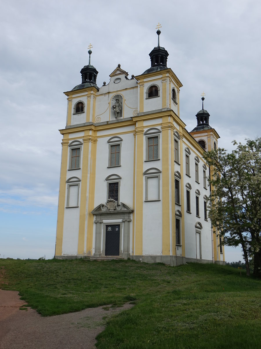 Moravsk Krumlov, Wallf. Kirche St. Florian am Florianiberg, erbaut von1695 bis 1697 (31.05.2019)