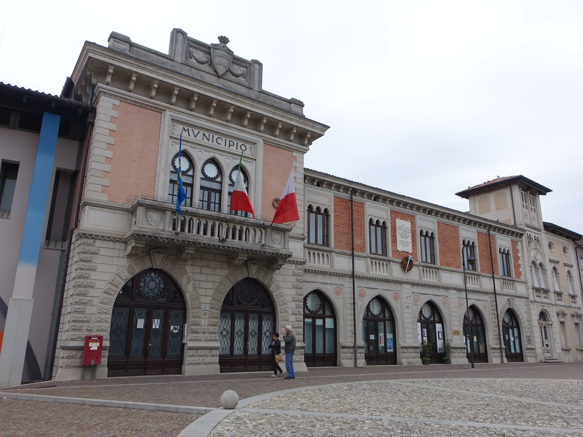 Mortegliano, altes Rathaus in der Via Guiseppe Garibaldi (06.05.2017)