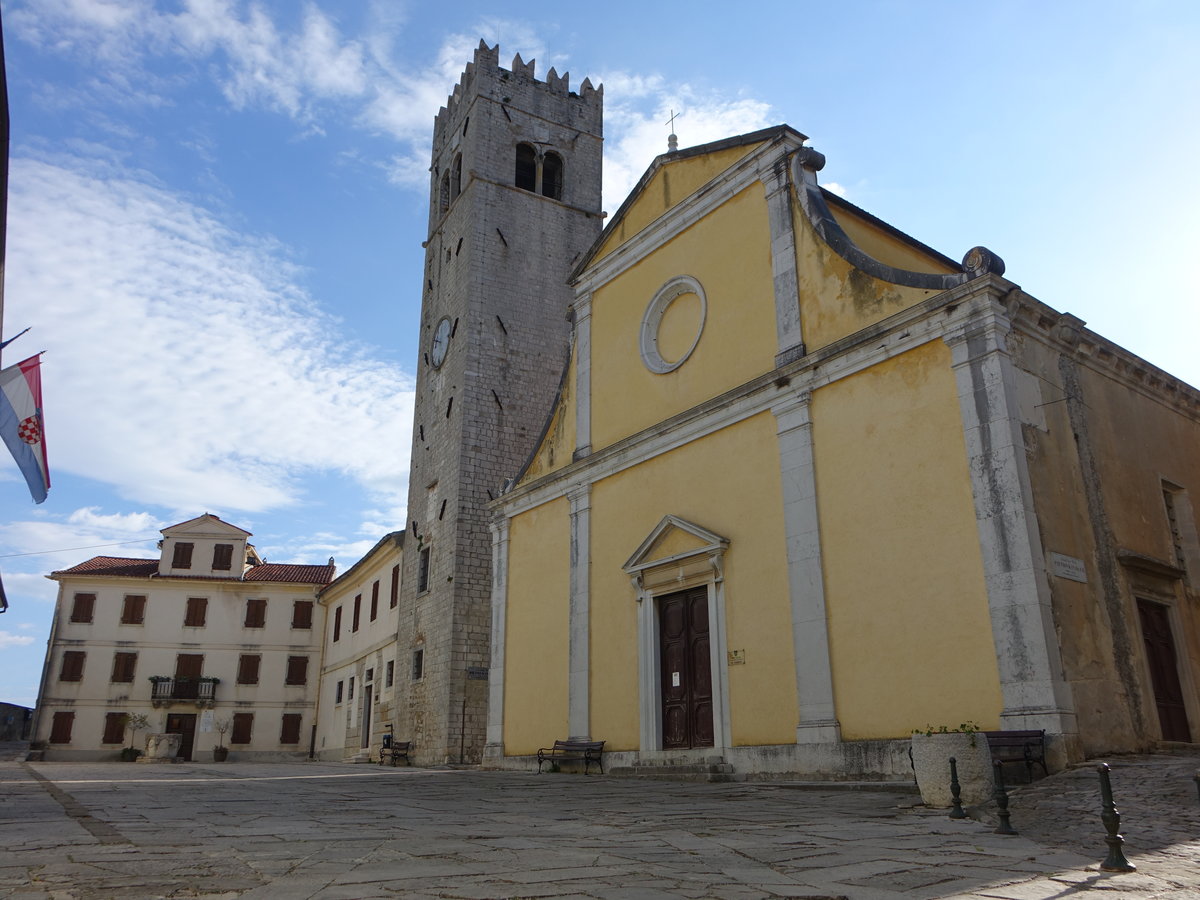 Motovun, St. Stephan Kirche, erbaut im 17. Jahrhundert durch Andrea Palladio (29.04.2017)