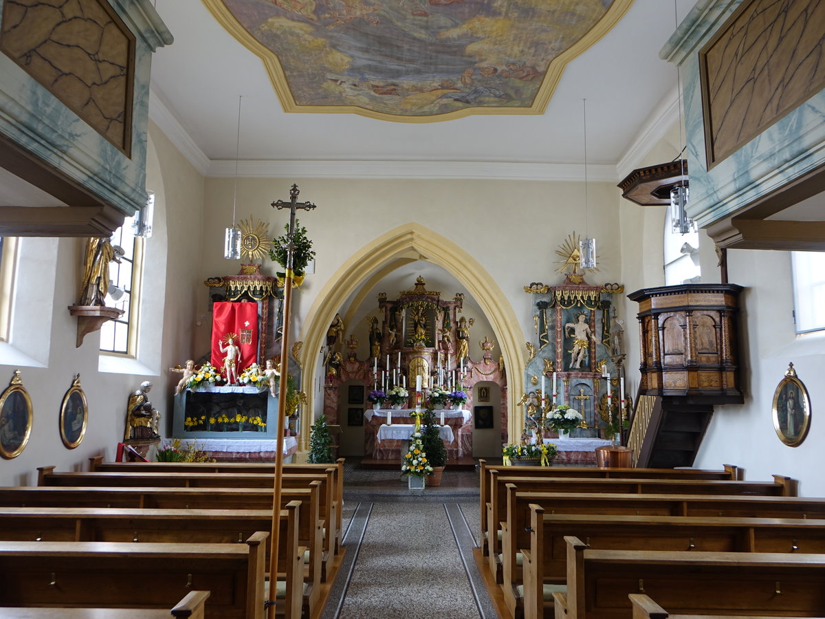 Motschenbach, barocker Innenraum der St. Maternus Kirche (16.04.2017)