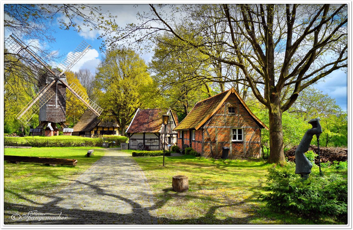 Mhlenhof (Freilichtmuseum) in Mnster gleich neben dem Zoo am Aaasee. Ende April 2017