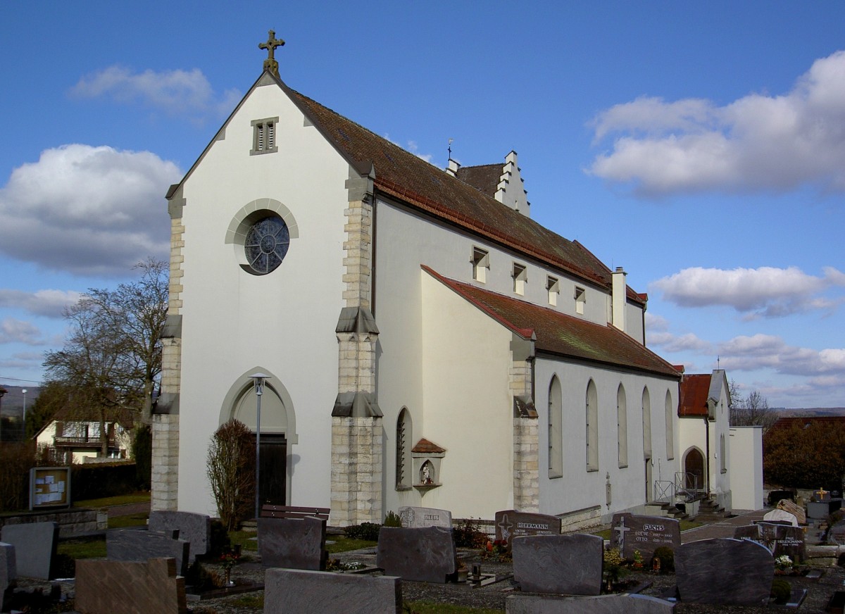 Mhlhausen-Ehingen, St. Peter und Paul Kirche, erbaut 1200 von der Herren von Friedingen (23.02.2014)