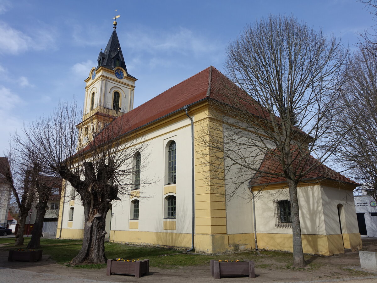 M�llrose, evangelische Kirche, gotische Hallenkirche, erbaut 1275, barockisiert 1747 (05.04.2026)