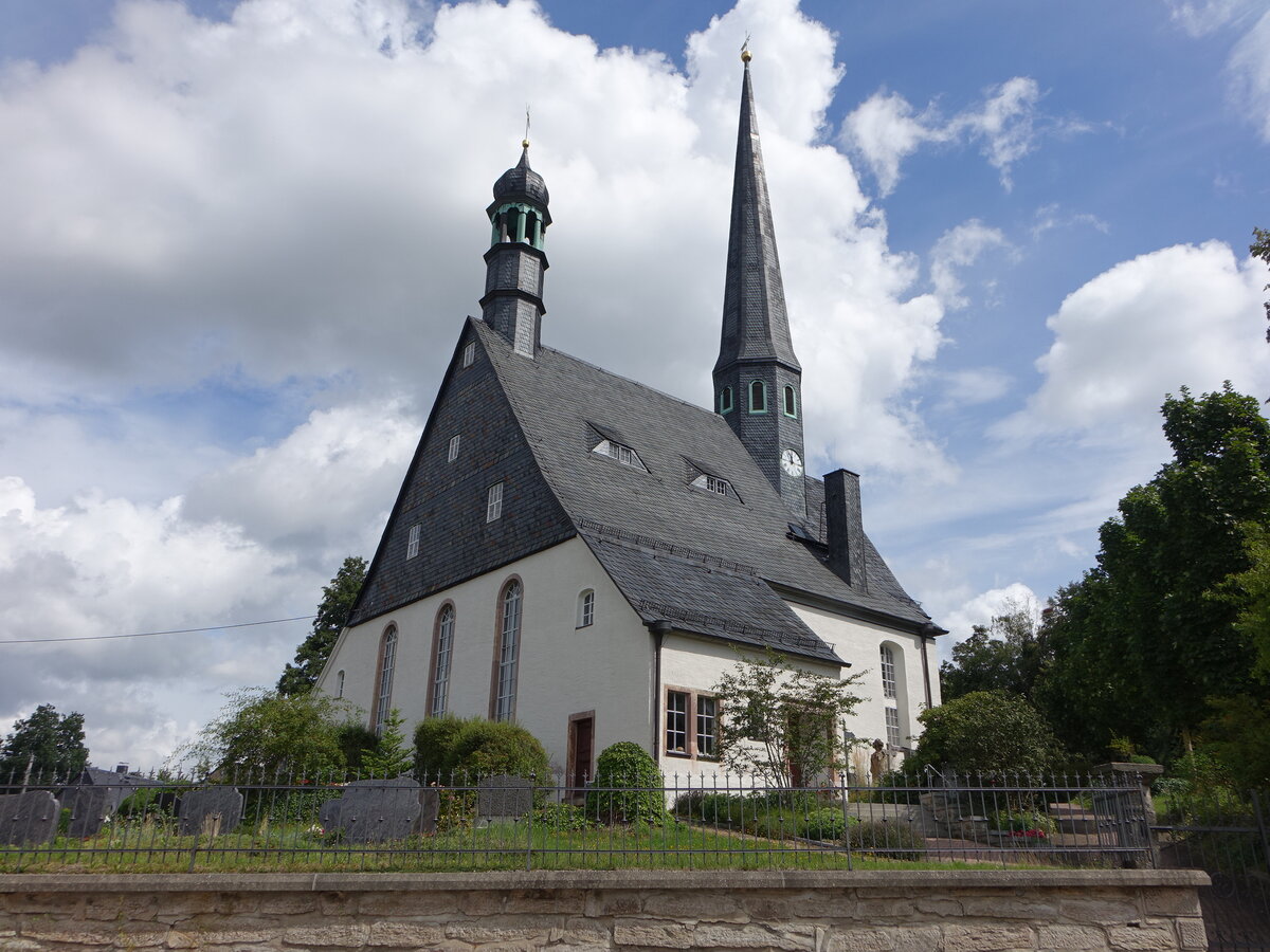 Mlsen, evangelische St. Niclas Kirche, Chorturm 12. Jahrhundert, Umbau im 16. Jahrhundert (13.08.2023)