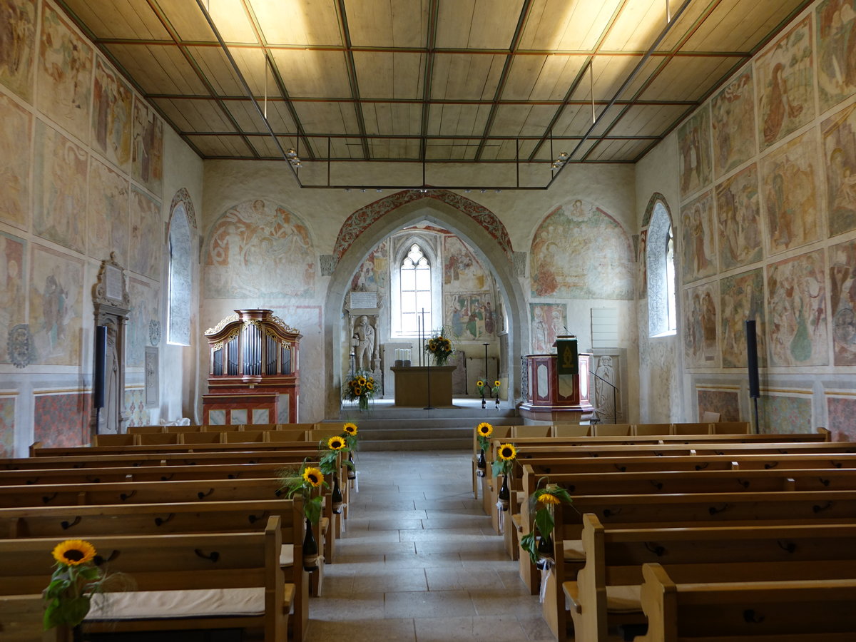 Mundelsheim, Innenraum der Ev. Pfarrkirche St. Kilian (24.06.2018)