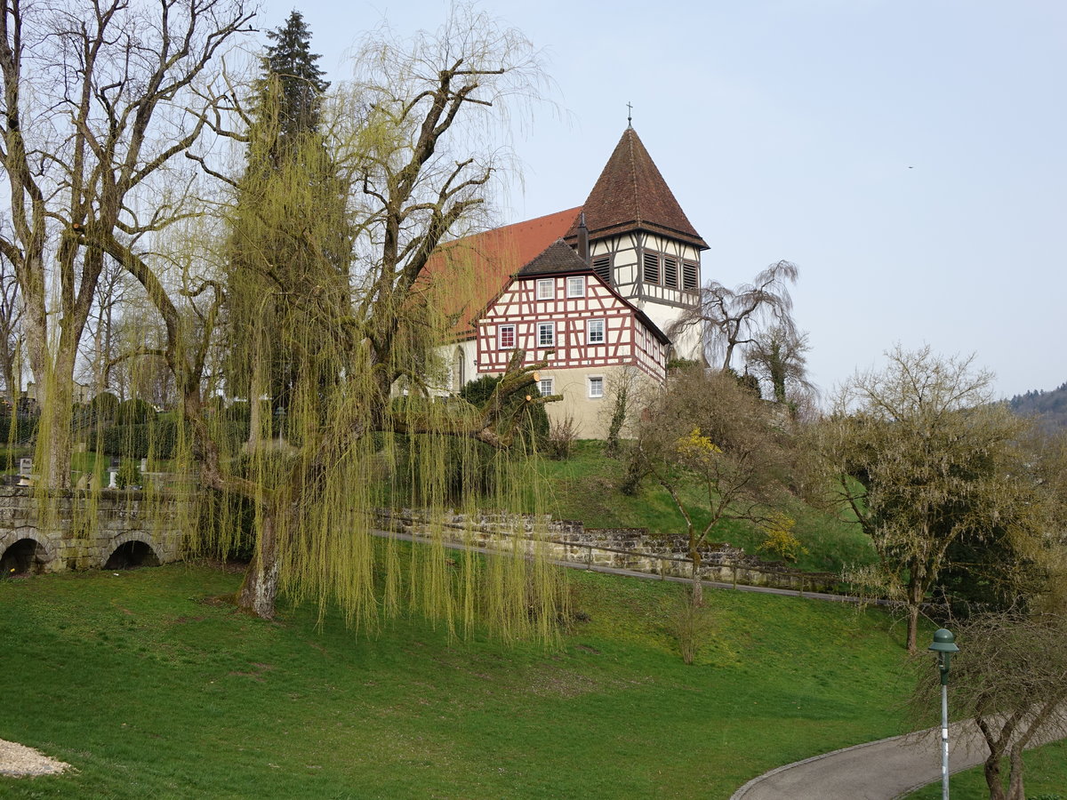 Murrhardt, gotische Walterichskirche, erbaut 1488 (03.04.2016)