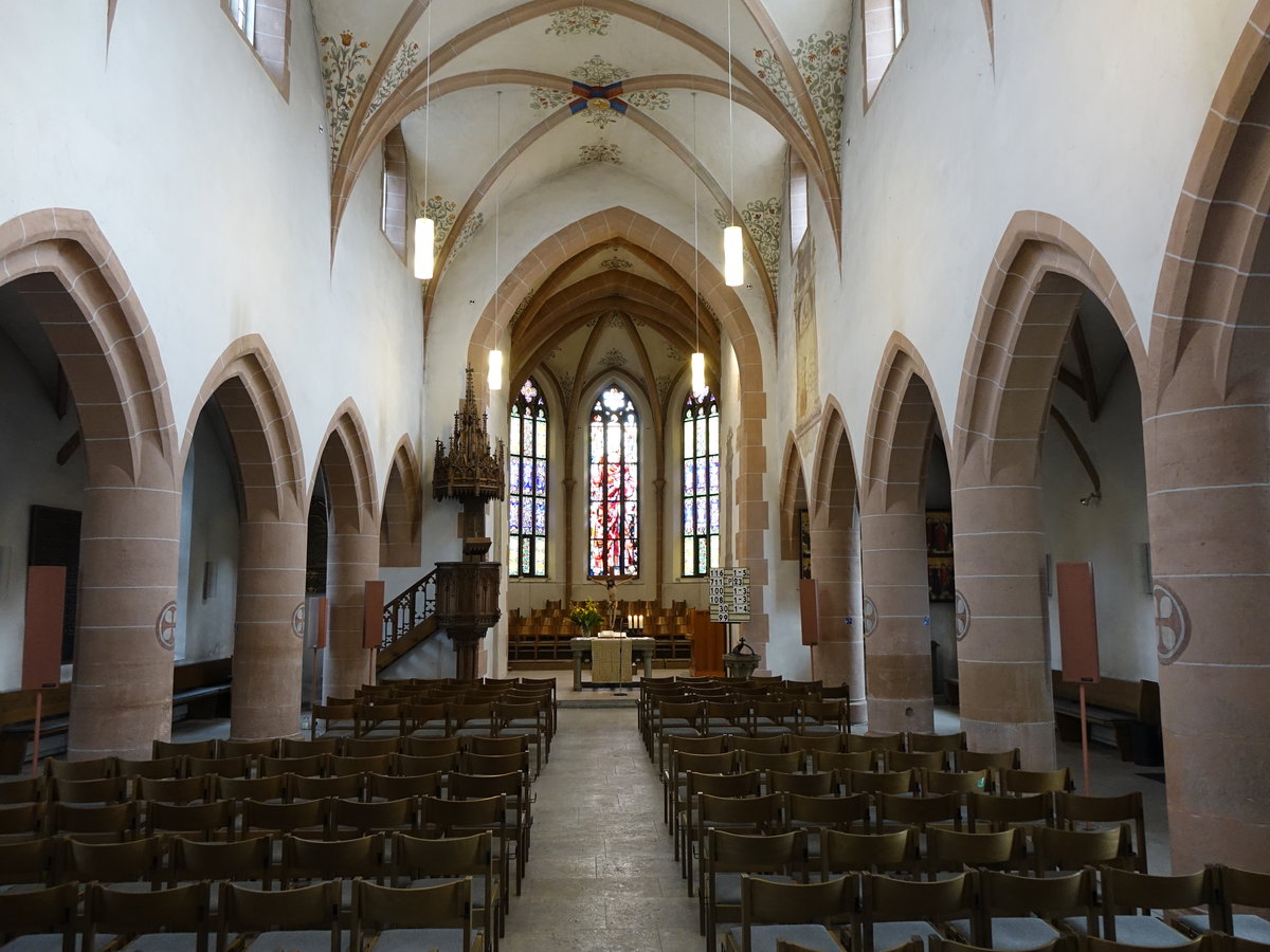 Murrhardt, Innenraum der Ev. Stadtkirche (03.04.2016)