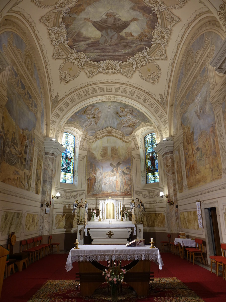 Nagymaros, barocker Chorraum in der Pfarrkirche St. Kereszt (02.09.2018)