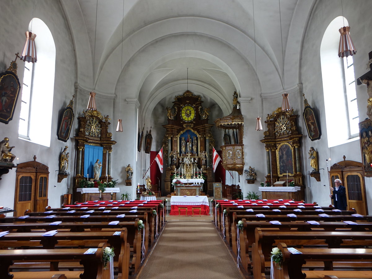 Nankendorf, barocker Innenraum in der kath. Pfarrkirche St. Martinus (19.05.2018)
