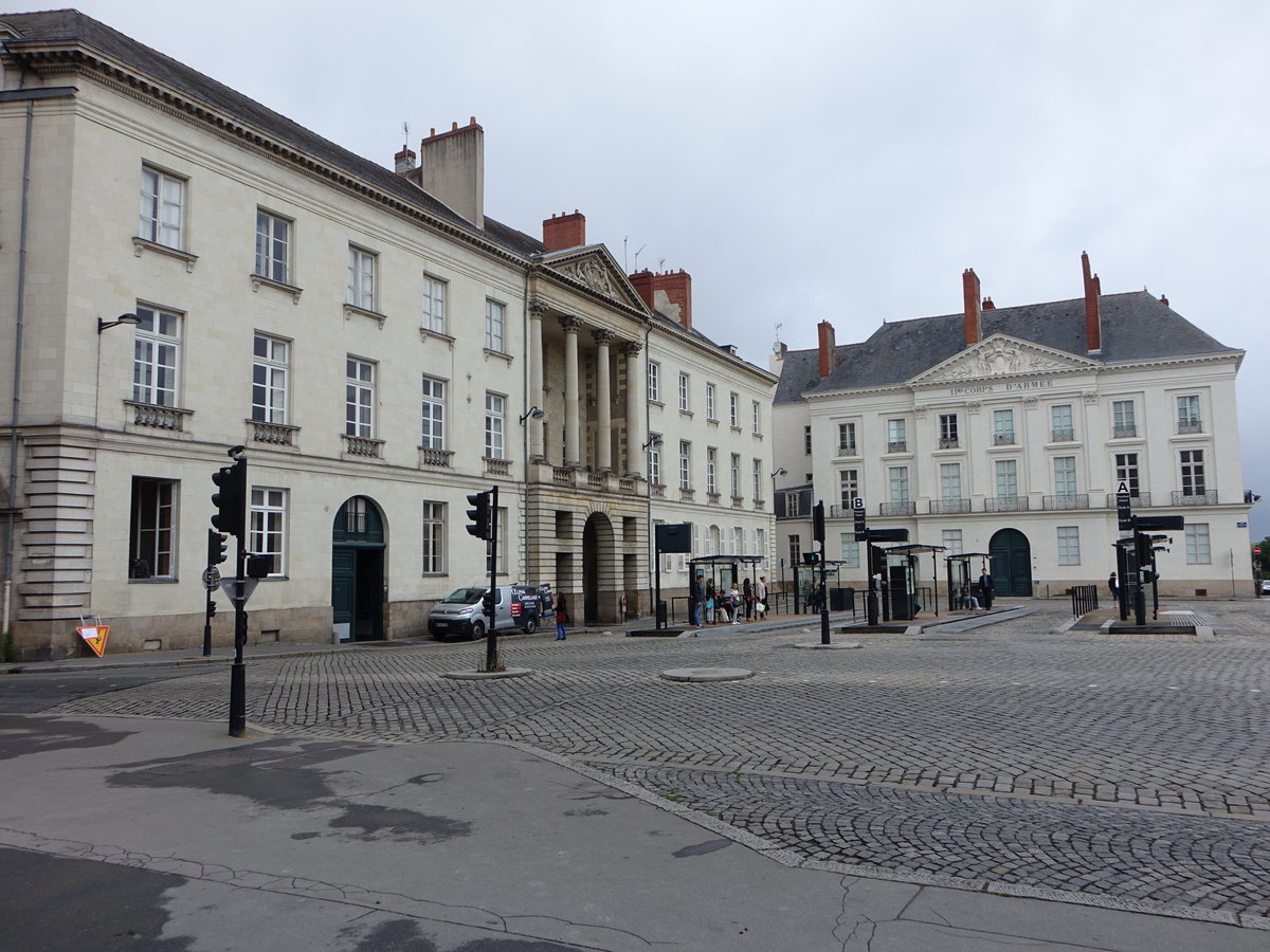 Nantes, Hotel de Montaudoin am Place Marechal Foch (12.07.2017)