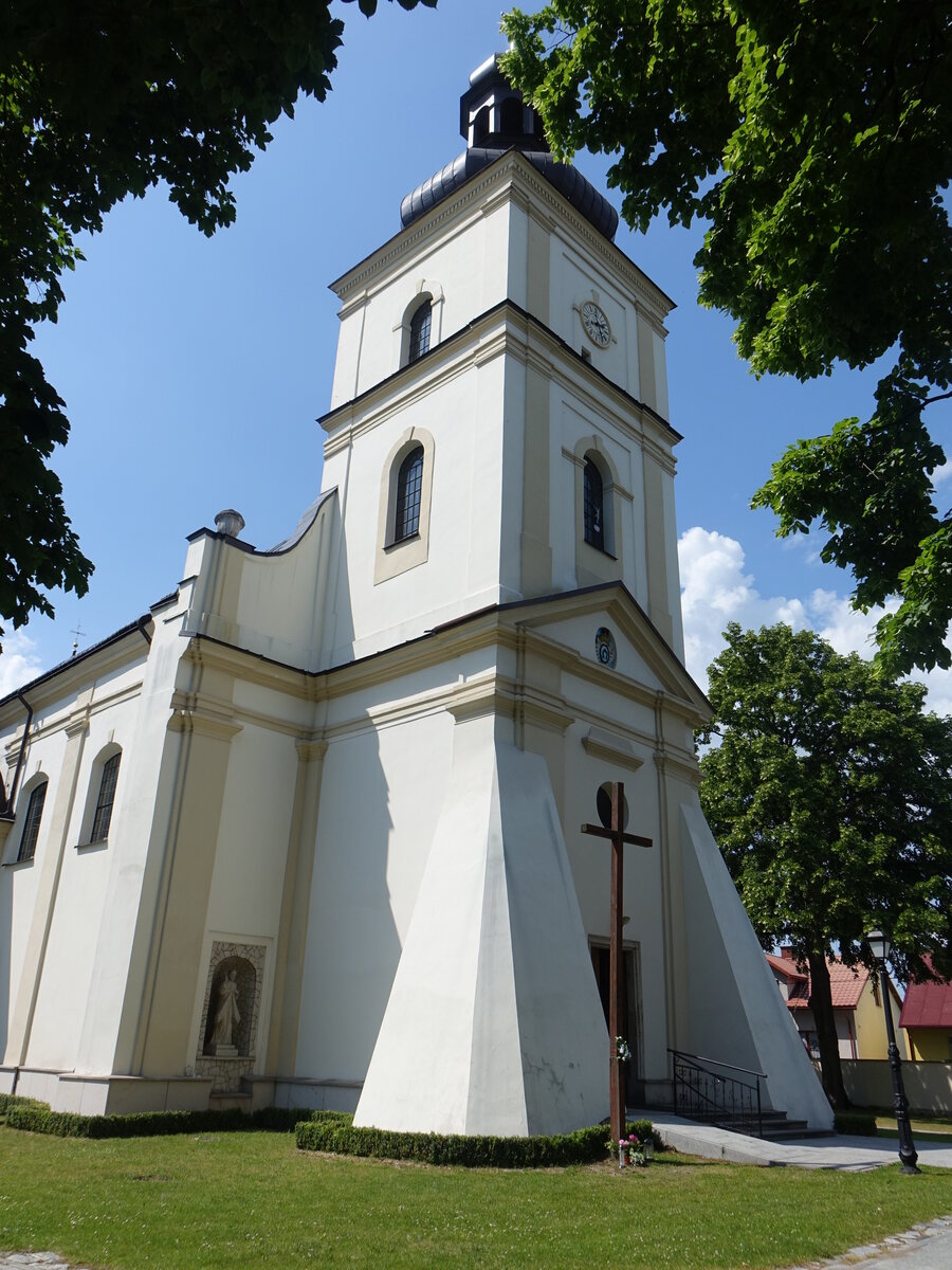 Narol, Pfarrkirche Maria Geburt, erbaut von 1790 bis 1804, nach Zerstrung 1914 Wiederaufbau von 1915 bis 1917 (16.06.2021)