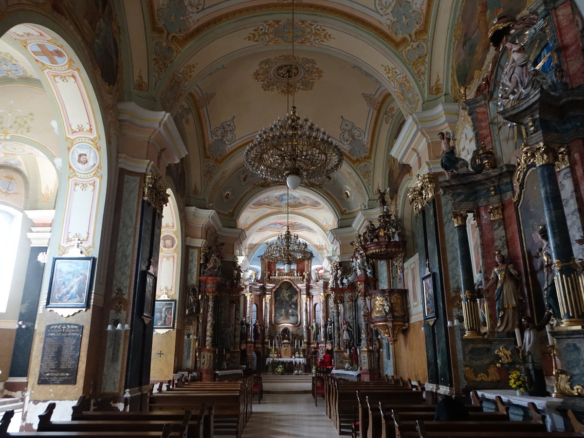 Nasice, barocker Innenraum der Klosterkirche St. Antonius (03.05.2017)