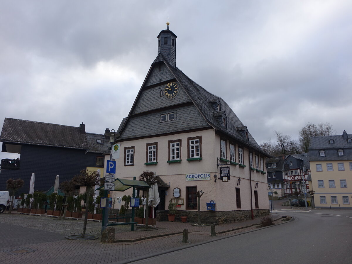 Nasttten, altes Rathaus in der Rmerstrae (30.01.2022)