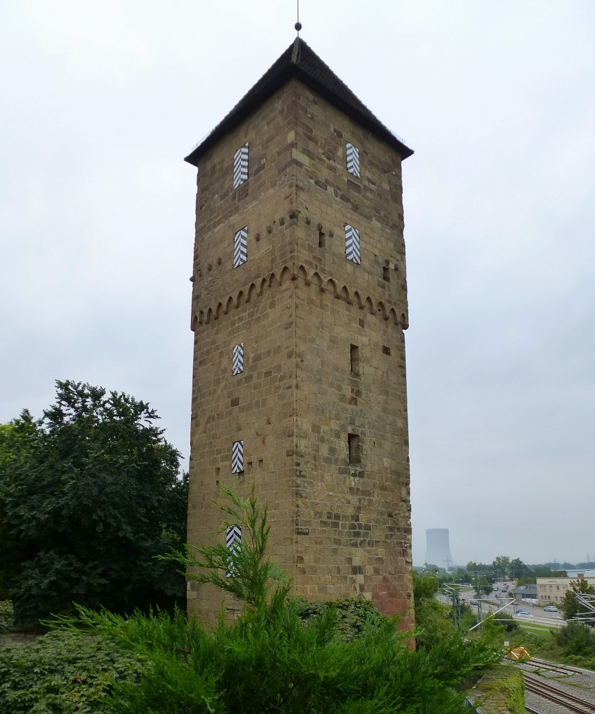 Neckarsulm, der Bergfried des Stadtschloes, Sept.2014