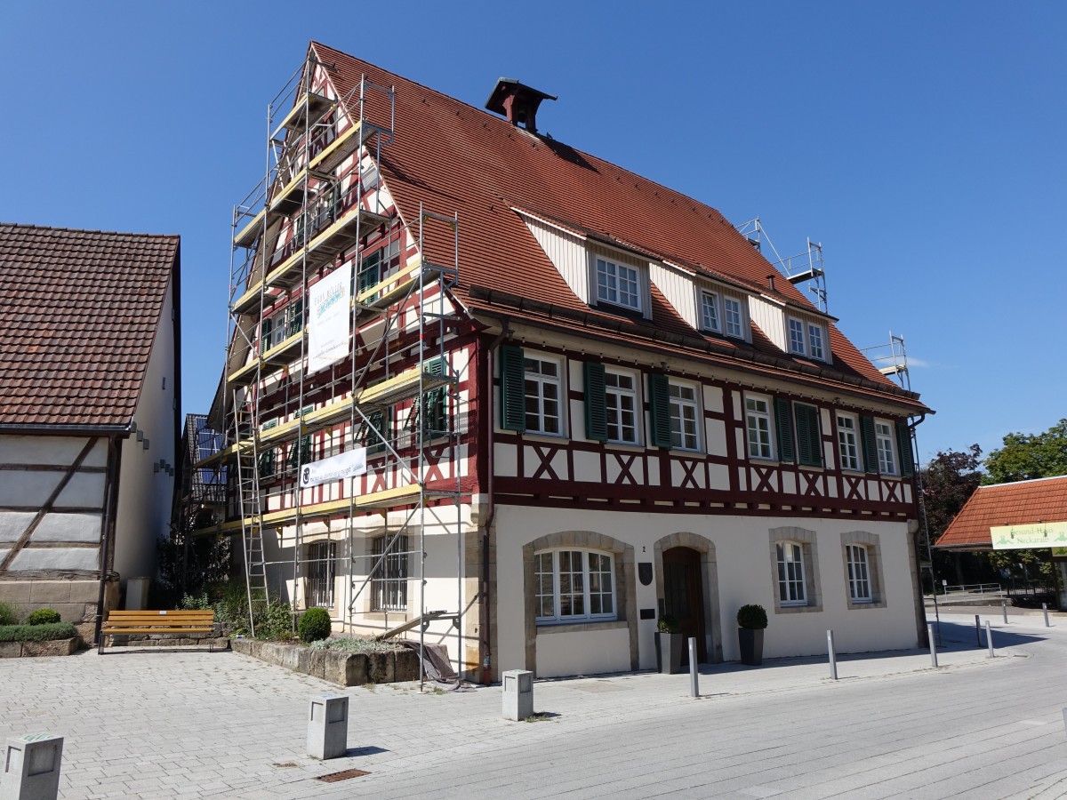 Neckartenzlingen, historisches Rathaus von 1512 (30.08.2015)